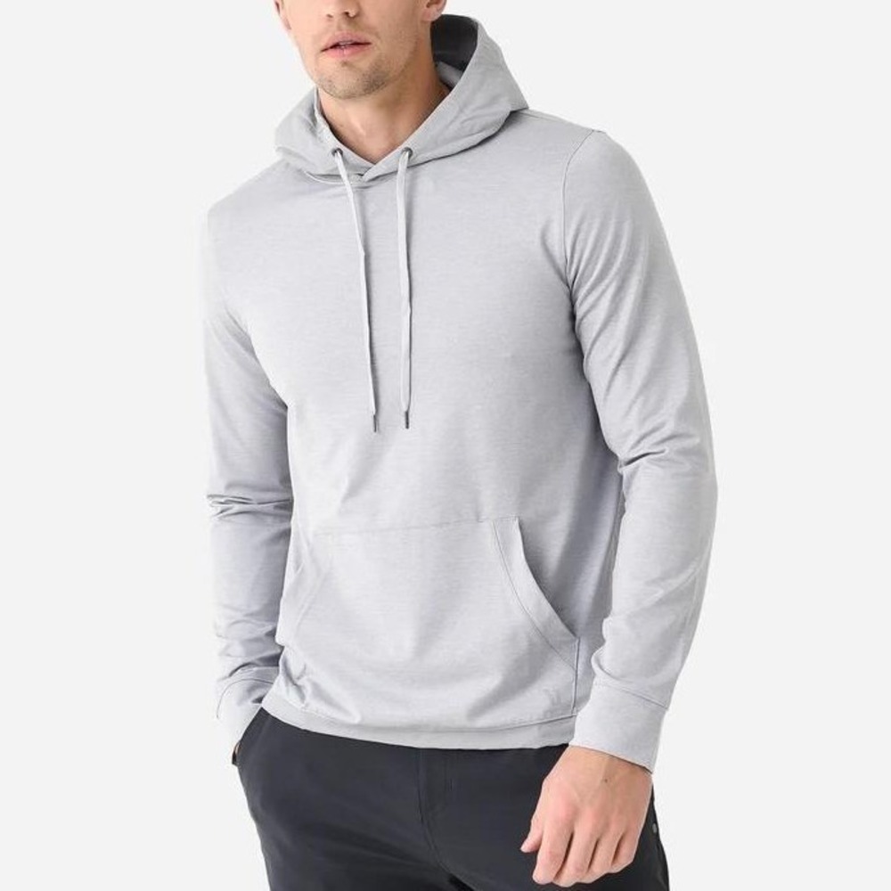 Vuori Gray Sunday Element Hoodie Platinum Heather Athleisure Sporty Size Small